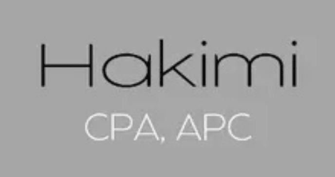 Untitled design (1) Gray background with the word “Hakimi” in large black text above “CPA, APC” in smaller white text.